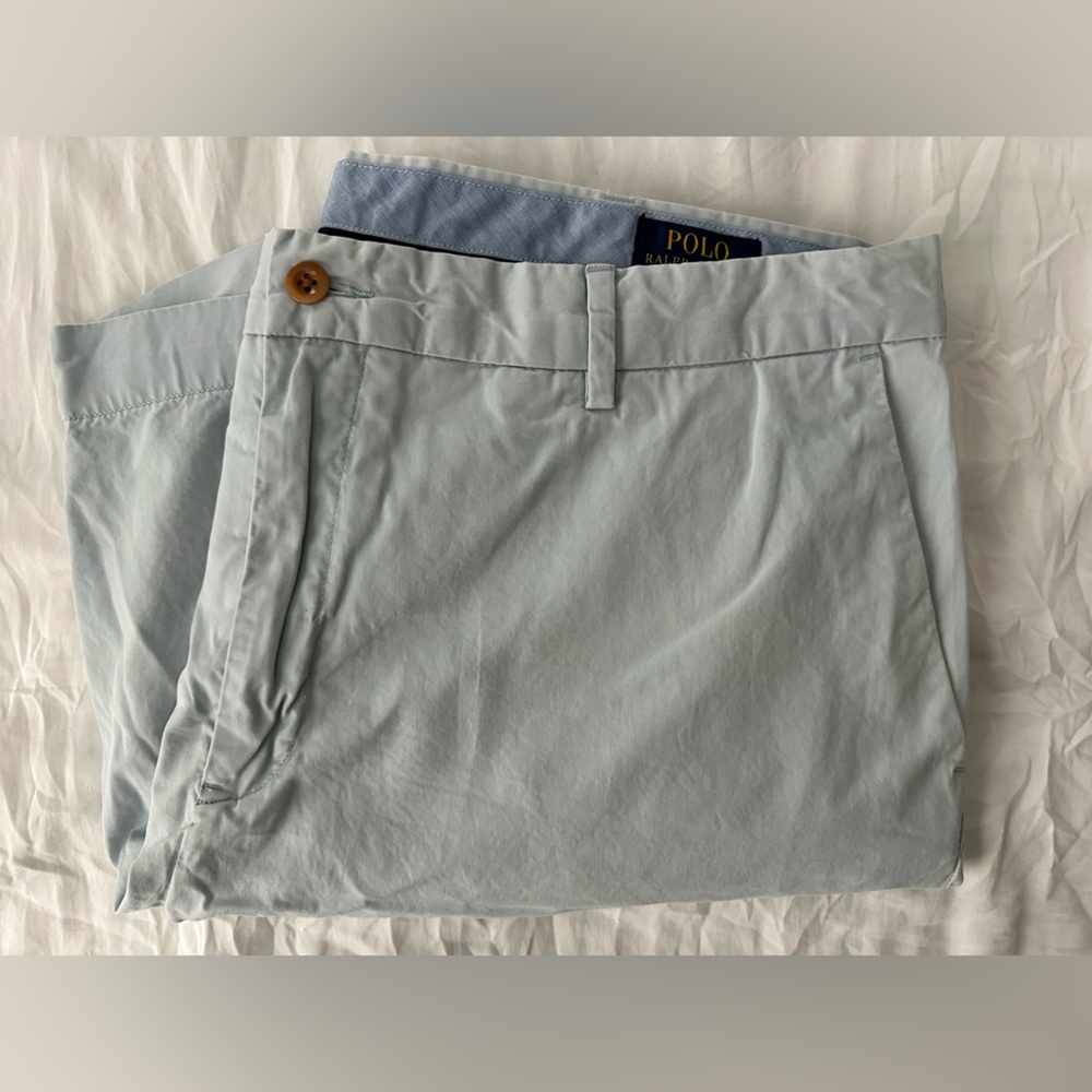 Polo by Ralph Lauren Light Blue Flat Front Men’s Shorts - Size 40